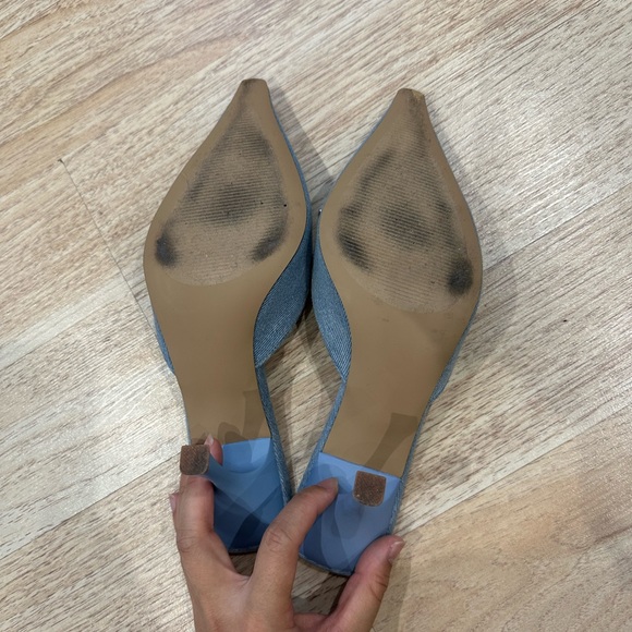 Steve Madden Brianne Denim Mules Heels - Picture 4 of 5
